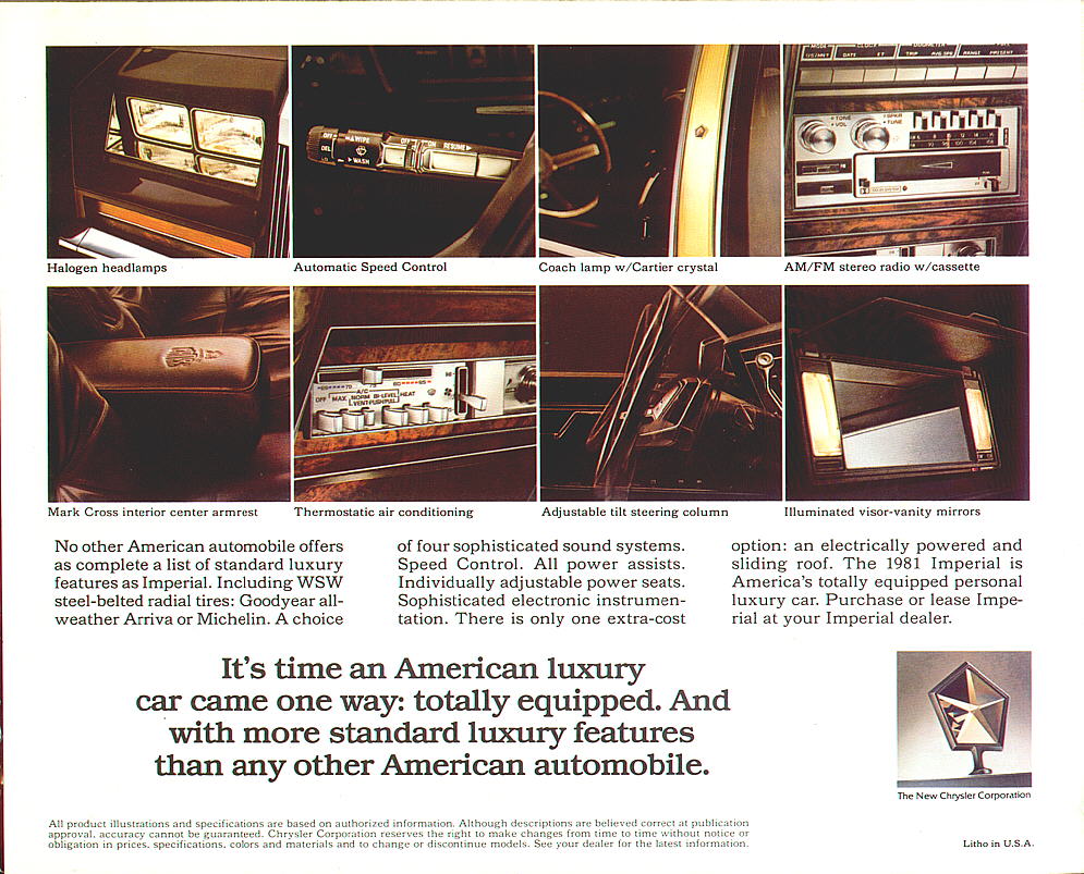 1981 Chrysler Imperial Lee Iacocca Folder Page 4